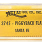 Atlas 3745 N Scale Santa Fe Piggyback Flatcar w/Trailers #92308 EX/Box