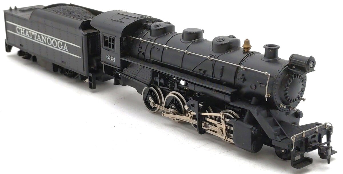 Tyco HO Scale Chattanooga 2-8-0 Steam Locomotive w/ Tender #638 EX