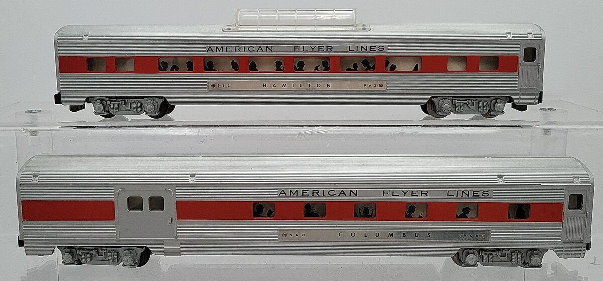 American Flyer 5683RH Vintage S AT&SF Chief Passenger Cars: 960, 962 [2] VG