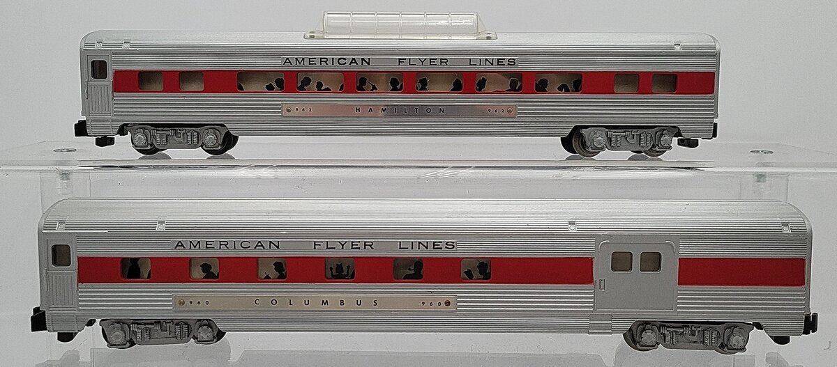 American Flyer 5683RH Vintage S AT&SF Chief Passenger Cars: 960, 962 [2] VG