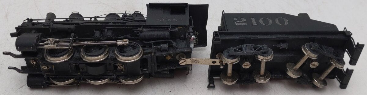 Hallmark Models BRASS HO Santa Fe 2100 Series 0-6-0 Steam Locomotive & Tender/Box