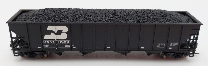 Trainworx Inc 2411-14 N Burlington Northern 100-Ton 4-Bay Hopper #513929 w Coal EX/Box