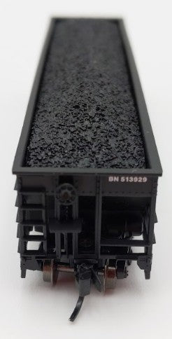 Trainworx Inc 2411-14 N Burlington Northern 100-Ton 4-Bay Hopper #513929 w Coal EX/Box