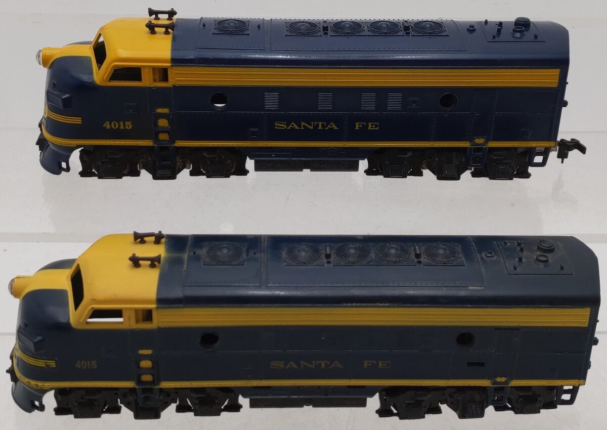 Tyco F7A Santa Fe Powered & Dummy AA Diesel Locomotive Set #4015