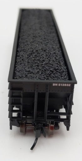 Trainworx Inc 2411-15 N Burlington Northern 100-Ton 4-Bay Hopper #513932 w Coal EX/Box