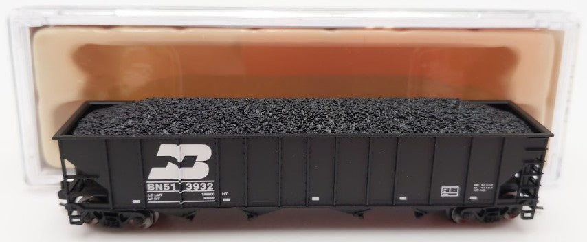 Trainworx Inc 2411-15 N Burlington Northern 100-Ton 4-Bay Hopper #513932 w Coal EX/Box
