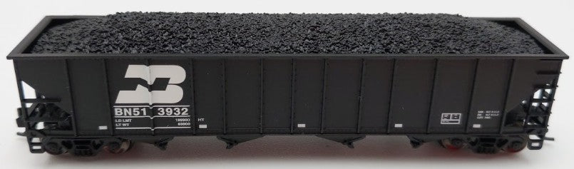 Trainworx Inc 2411-15 N Burlington Northern 100-Ton 4-Bay Hopper #513932 w Coal EX/Box