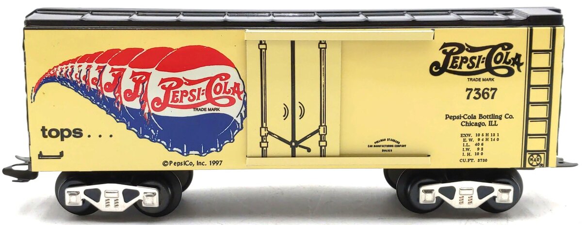 Marx 7367 Vintage O Tinplate Pepsi-Cola Boxcar LN/Box