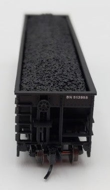 Trainworx Inc 2411-16 N Burlington Northern 100-Ton 4-Bay Hopper #513955 w Coal EX/Box