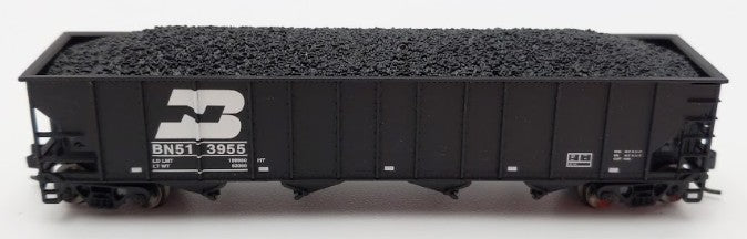 Trainworx Inc 2411-16 N Burlington Northern 100-Ton 4-Bay Hopper #513955 w Coal EX/Box