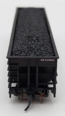 Trainworx Inc 2411-16 N Burlington Northern 100-Ton 4-Bay Hopper #513955 w Coal EX/Box