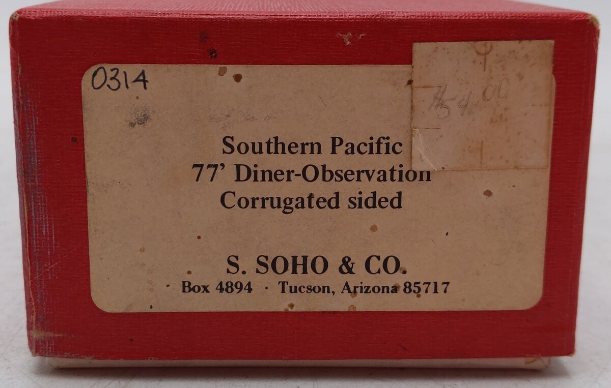 Soho HO Scale Nickel Plated Brass Southern Pacific 77' Diner-Observati/Box