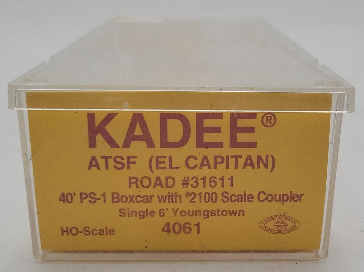 Kadee 4061 HO Scale ATSF El Capitan 40' PS-1 Boxcar #31611 LN/Box