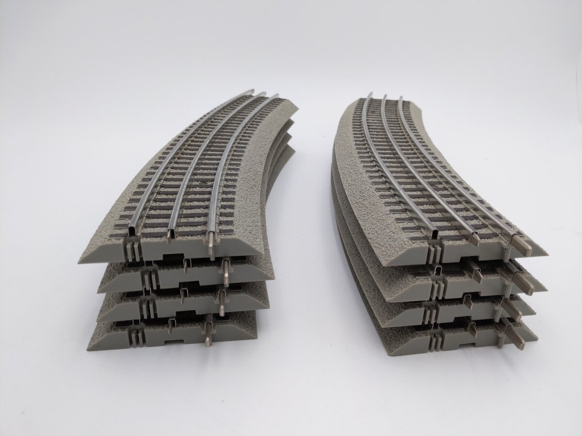 Lionel 6-12041 FasTrack O72 Curved 22.5 Degree Track (8) EX