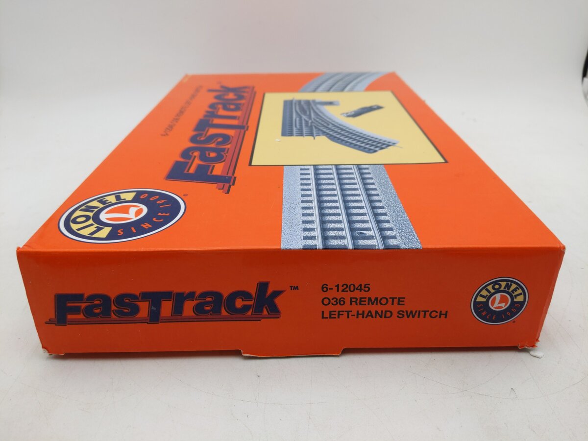 Lionel 6-12045 O36 Left Hand Remote-Control FasTrack Curved Switch Turnout EX/Box
