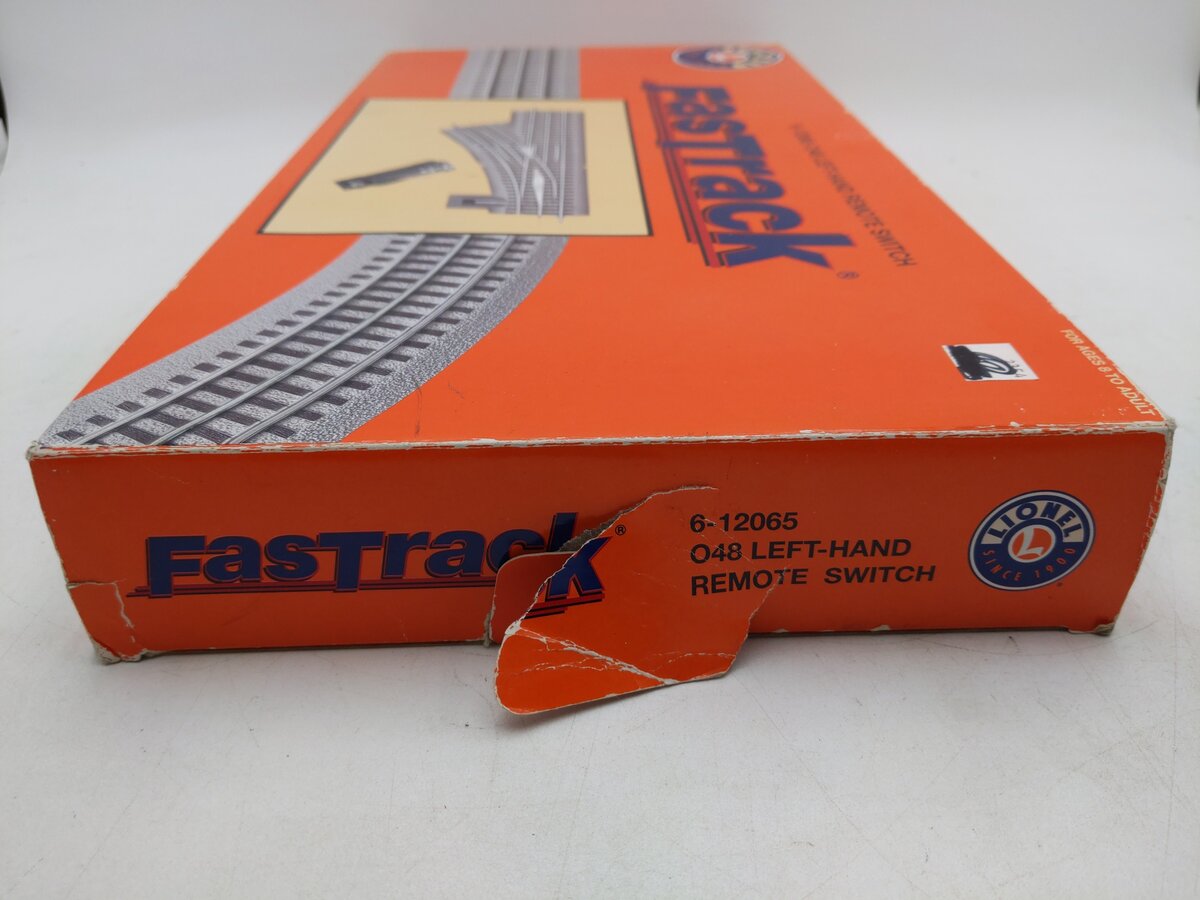 Lionel 6-12065 O Gauge O48 Left Hand Remote-Control 30° FasTrack Switch Turnout EX/Box