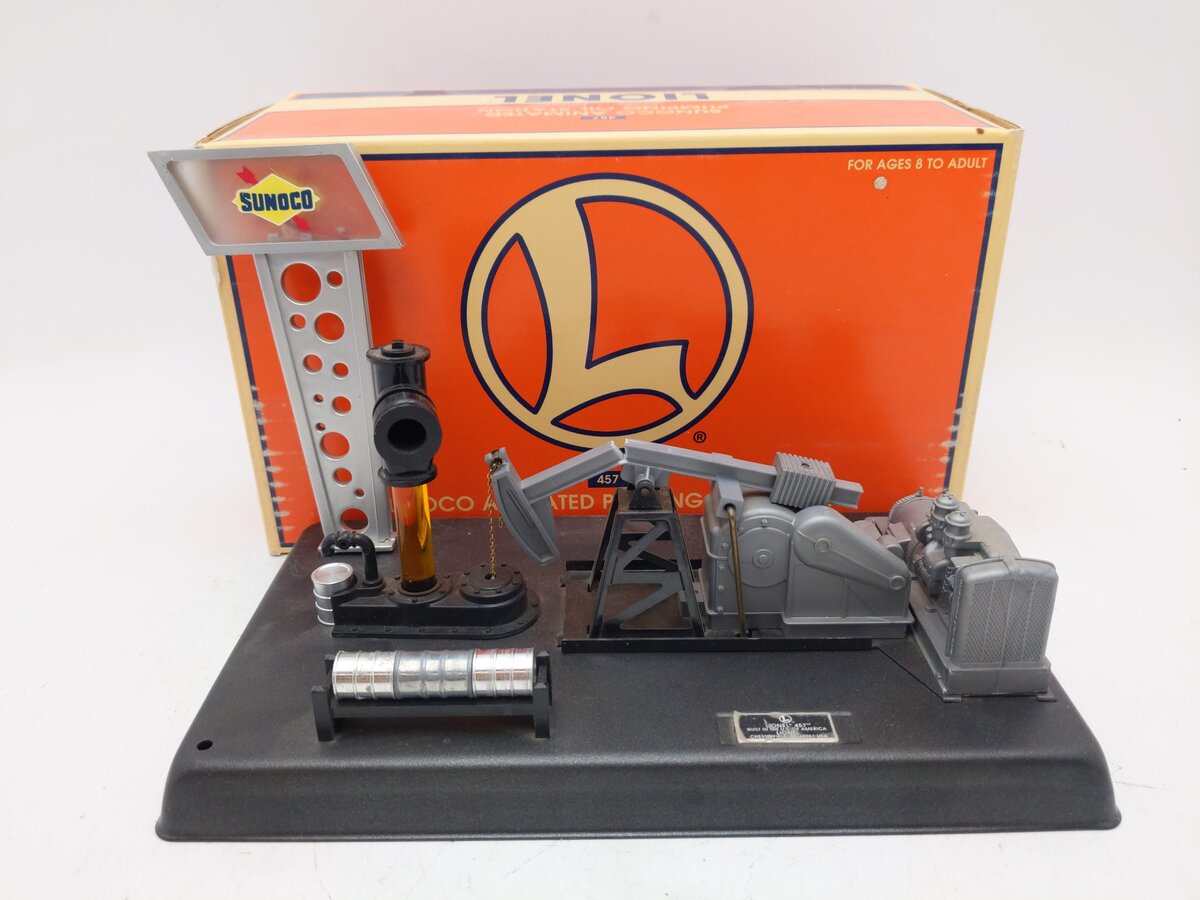 Lionel 6-12945 O Gauge Sunoco Animated Pumping Station #457 EX/Box