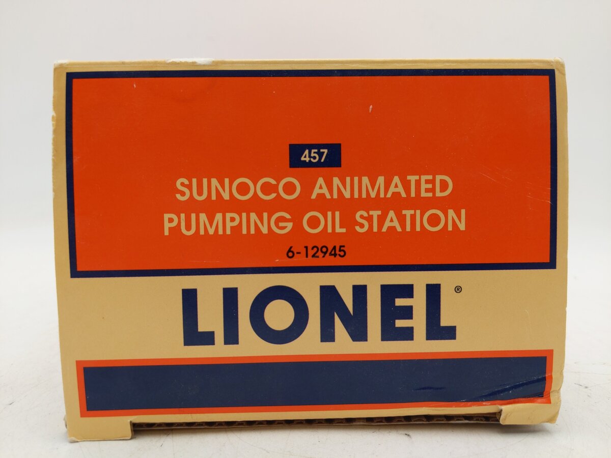 Lionel 6-12945 O Gauge Sunoco Animated Pumping Station #457 EX/Box