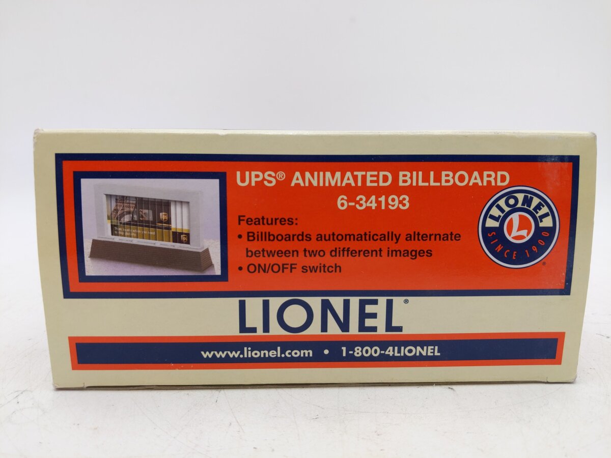 Lionel 6-34193 O Gauge UPS Animated Billboard EX/Box