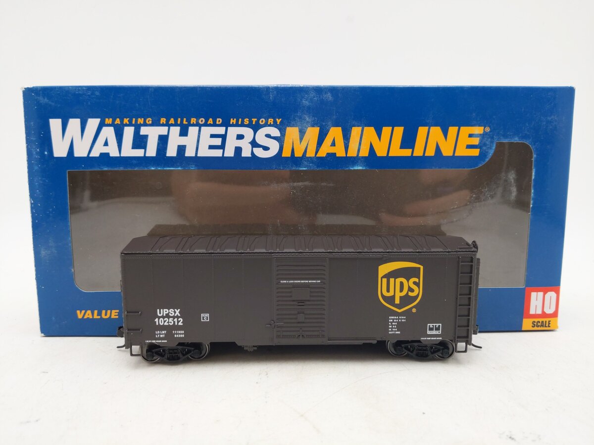 Walthers 910-1217 HO UPS 40' AAR Modernized 1948 Boxcar RTR #102512 EX/Box