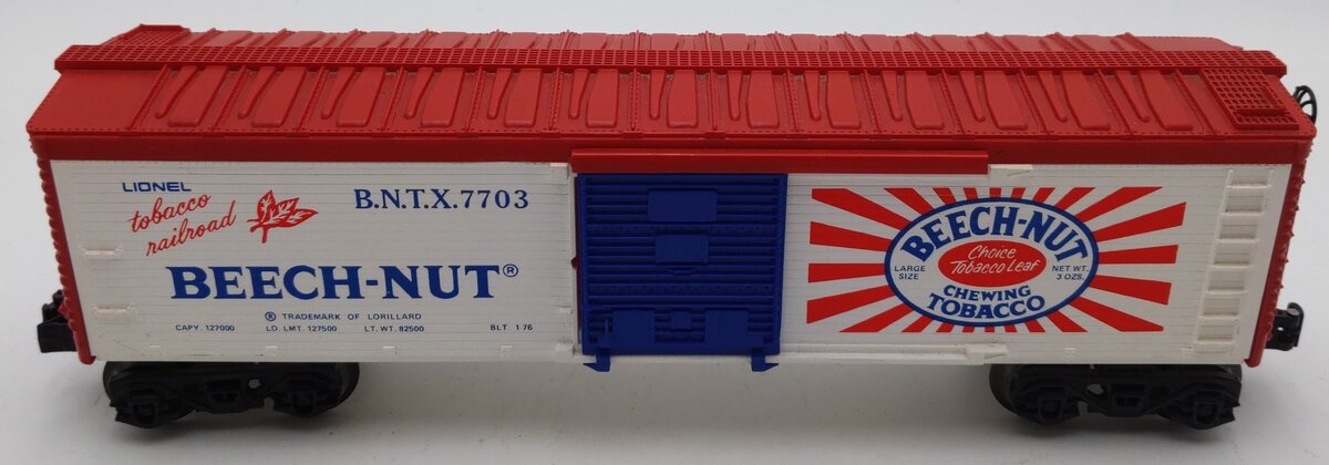 Lionel 6-7703 O Gauge Beechnut Billboard Reefer Car #7703 EX