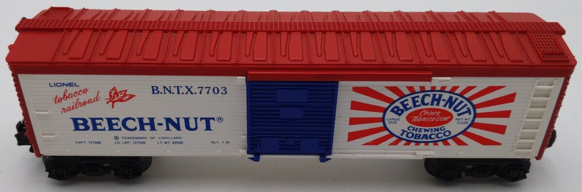Lionel 6-7703 O Gauge Beechnut Billboard Reefer Car #7703 EX