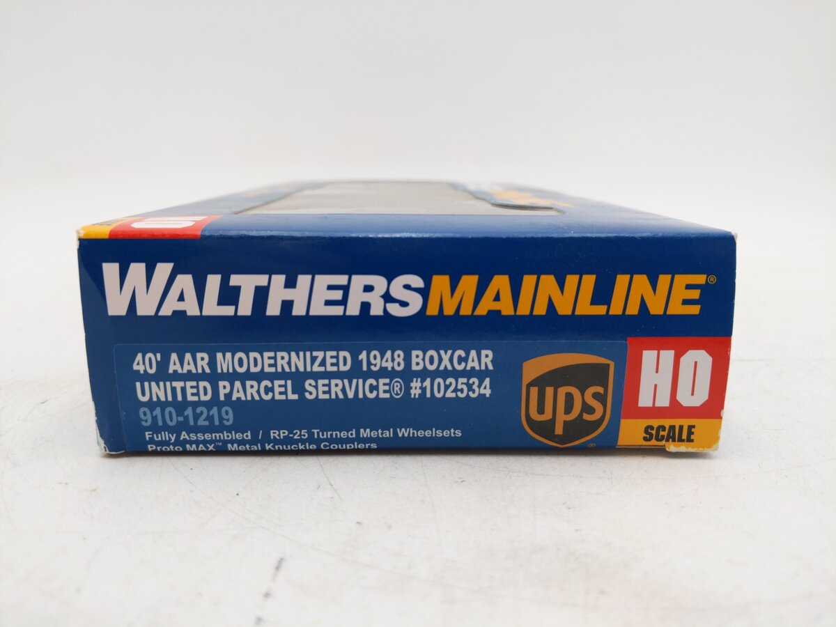 Walthers 910-1219 HO UPS 40' AAR Modernized 1948 Boxcar RTR #102534 EX/Box