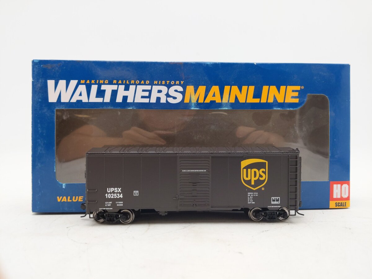 Walthers 910-1219 HO UPS 40' AAR Modernized 1948 Boxcar RTR #102534 EX/Box