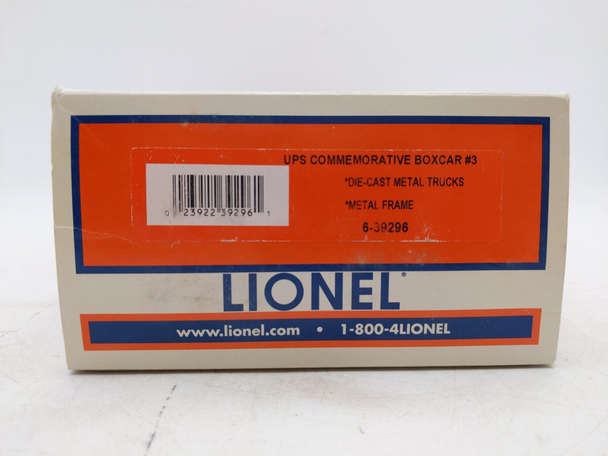 Lionel 6-39296 O Gauge UPS Commemorative Centennial Boxcar #3 EX/Box