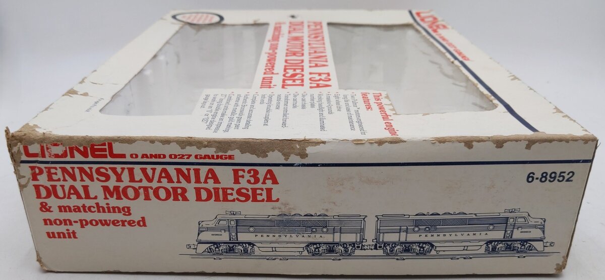 Lionel 6-8952 O Gauge Pennsylvania F-3 AA Diesel Locomotive Set EX/Box