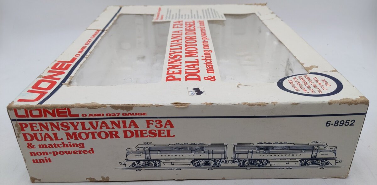 Lionel 6-8952 O Gauge Pennsylvania F-3 AA Diesel Locomotive Set EX/Box
