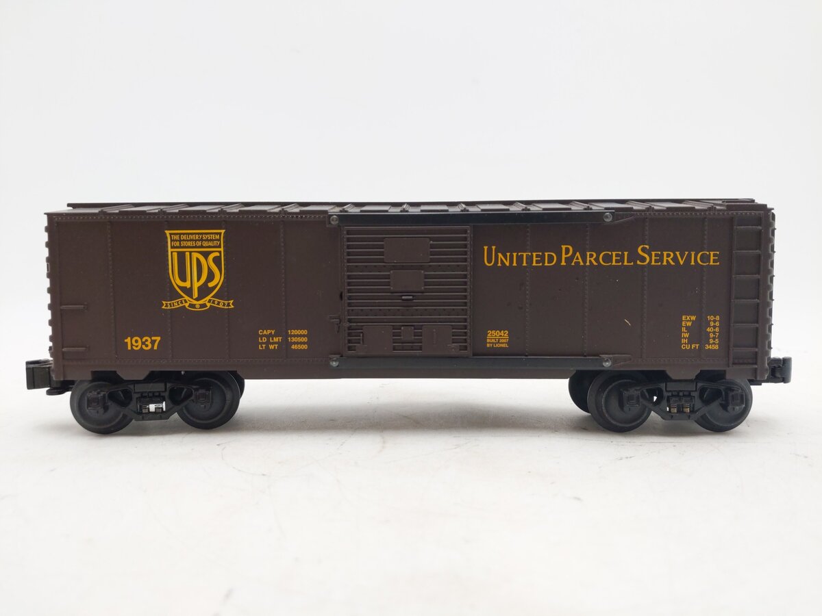 Lionel 6-25042 O Gauge UPS Centennial Boxcar #1937 EX/Box