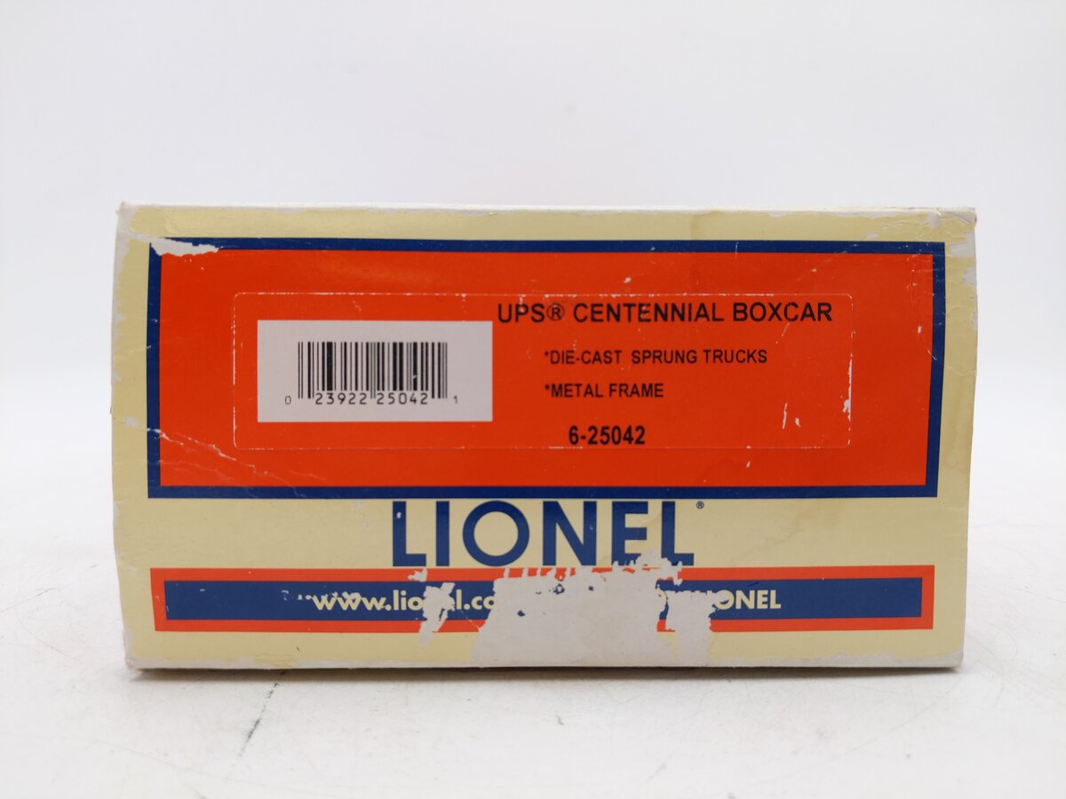 Lionel 6-25042 O Gauge UPS Centennial Boxcar #1937 EX/Box