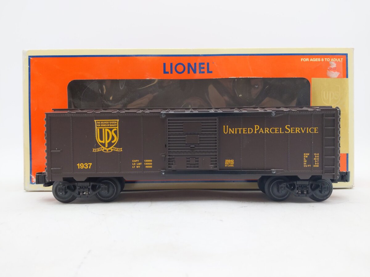 Lionel 6-25042 O Gauge UPS Centennial Boxcar #1937 EX/Box