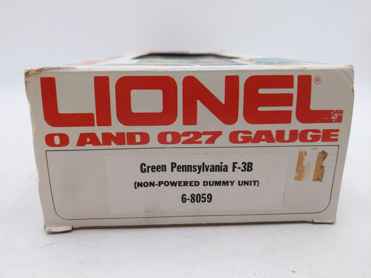 Lionel 6-8059 Pennsylvania Green F3 B-Unit Non-Powered Diesel Engine #8059 EX/Box