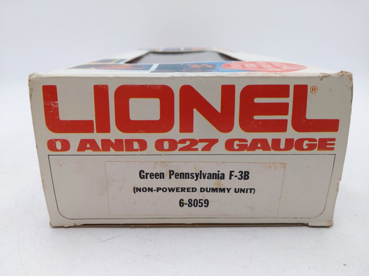 Lionel 6-8059 Pennsylvania Green F3 B-Unit Non-Powered Diesel Engine #8059 EX/Box