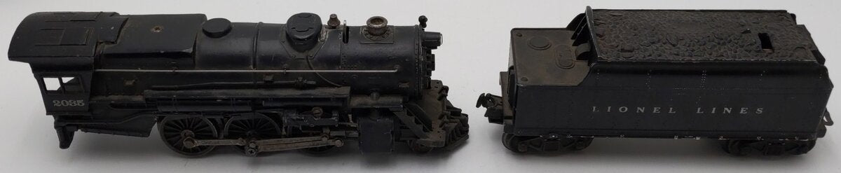 Lionel 2035 Vintage O 2-6-4 Diecast Postwar Steam Locomotive with 6466W Tender