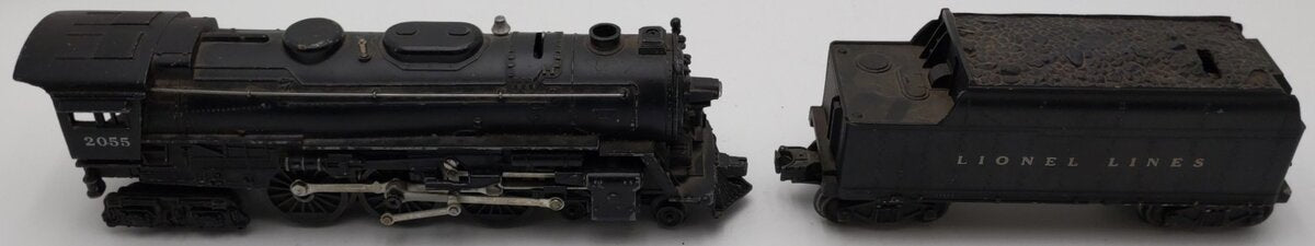 Lionel 2055 Vintage O 4-6-4 Hudson Steam Locomotive w/6466W Tender VG
