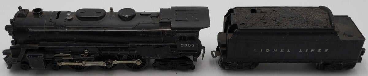 Lionel 2055 Vintage O 4-6-4 Hudson Steam Locomotive w/6466W Tender VG