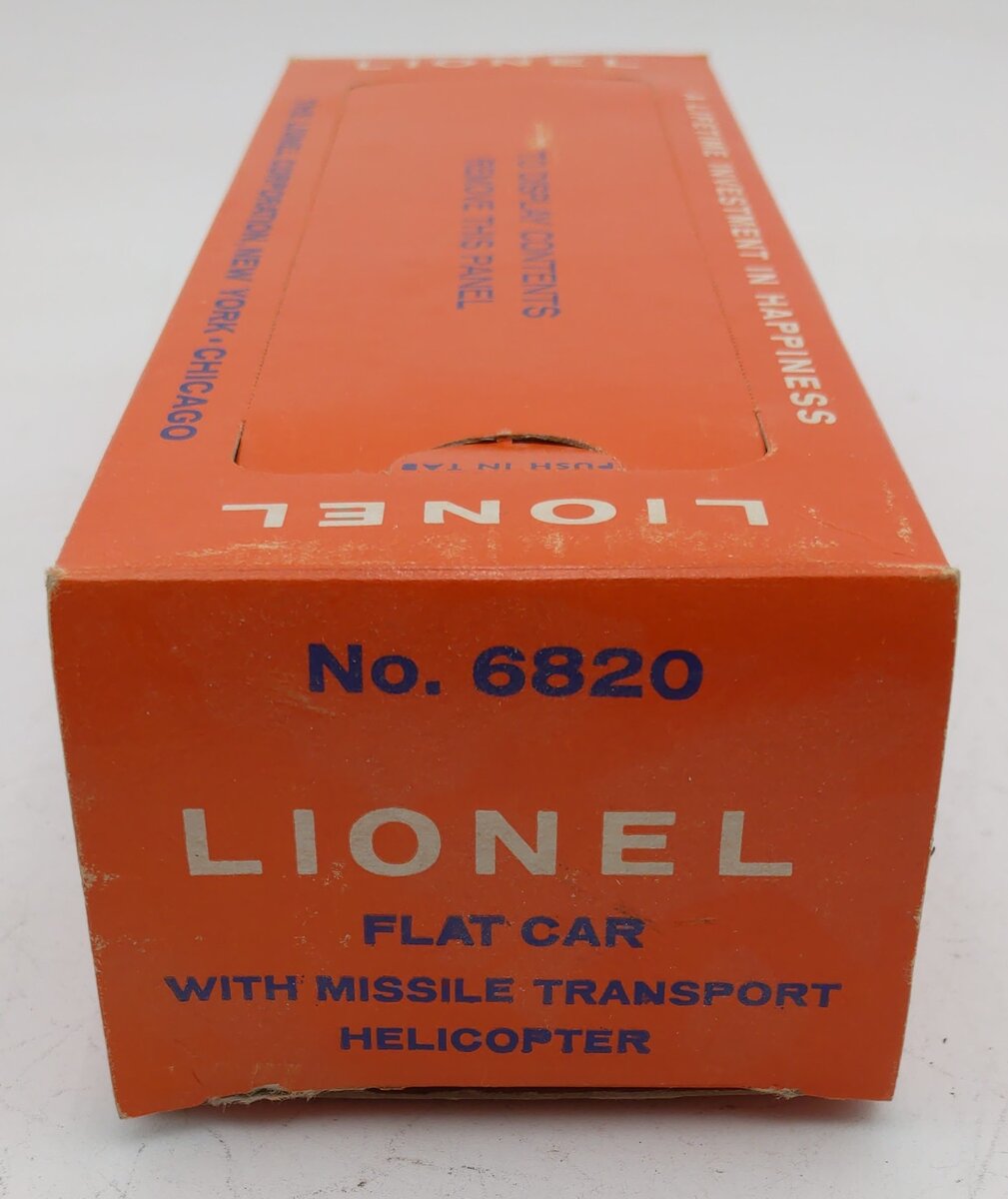 Lionel 6820 Vintage O Empty Box VG/Box