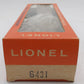 Lionel 6431 Vintage O Gauge Empty Box VG/Box