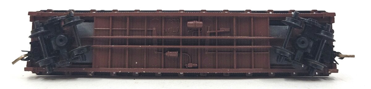 Atlas 3745 N Scale Santa Fe Piggyback Flatcar w/Trailers #92308 EX/Box
