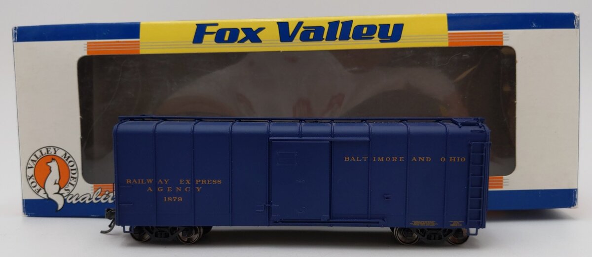 Fox Valley Models 30322 HO Scale B&O Wagontop Flat Dr C-16 Express Box Car #1879 VG/Box