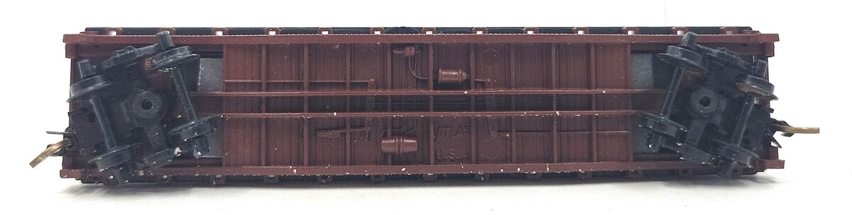 Atlas 3744 N Scale South Pacific Piggyback Flat Car w/ Trailers EX