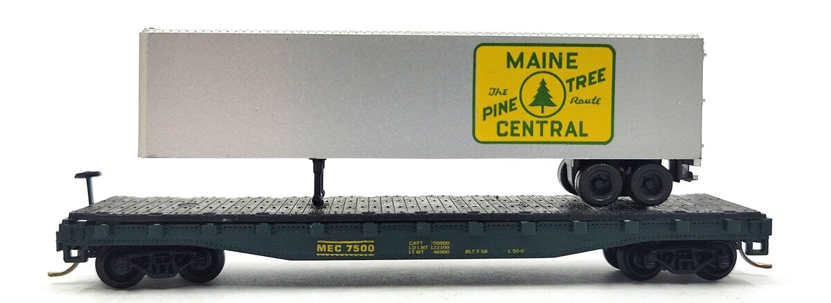 Atlas 3771 N Scale Maine Central Piggyback Flat #7500 EX/Box