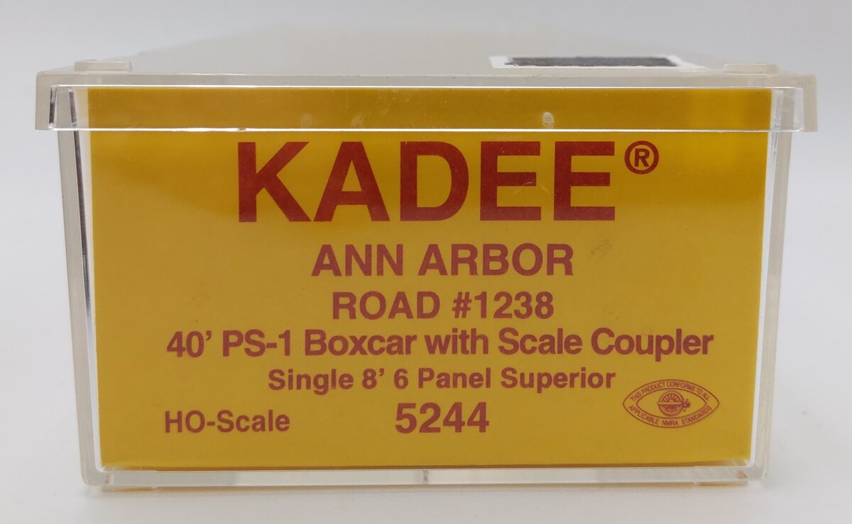Kadee 5244 HO Scale Ann Arbor 40' PS-1 Boxcar #1238 EX/Box