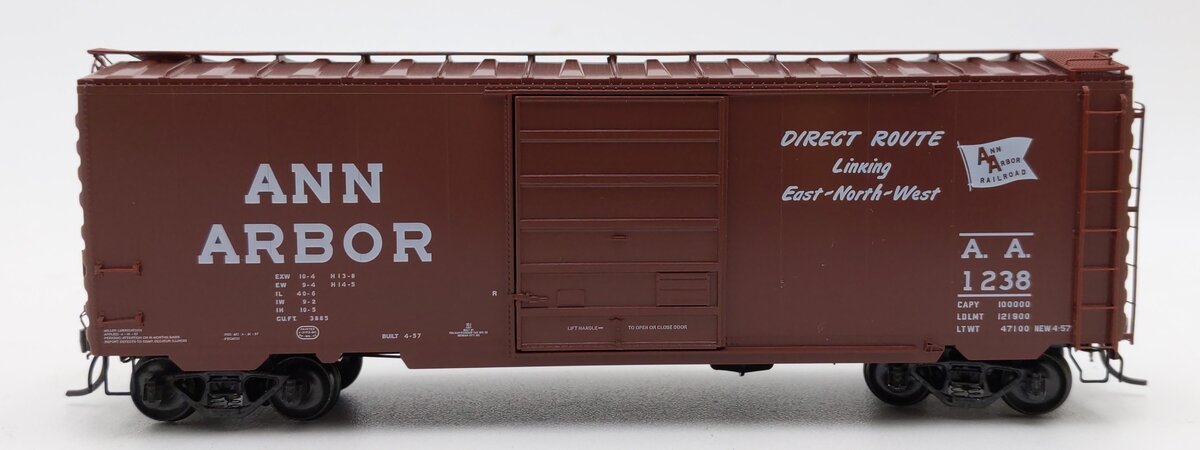 Kadee 5244 HO Scale Ann Arbor 40' PS-1 Boxcar #1238 EX/Box