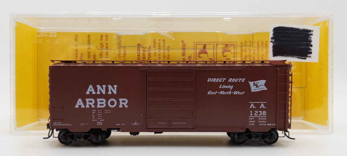 Kadee 5244 HO Scale Ann Arbor 40' PS-1 Boxcar #1238 EX/Box