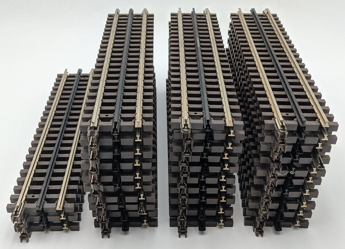 Atlas 6050 O Nickel Silver 10" Straight Track with Brown Ties (33) EX