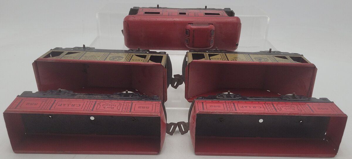 O Gauge Assorted Prewar C.R.I&P, N.P, N.Y.C Freight Cars #694, #1678, #552 [5] VG